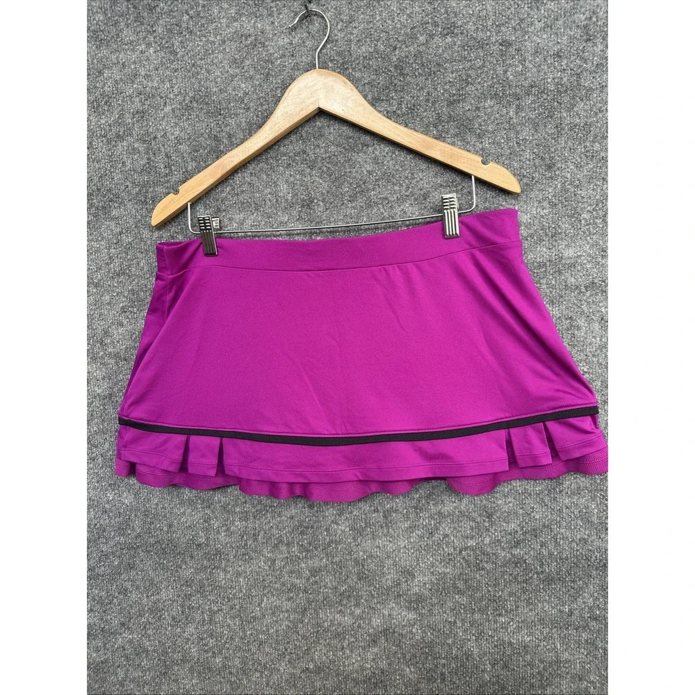 Nike Dri-FIT Women's Tennis Golf Pickleball Skort Sz L Purple Black Trim